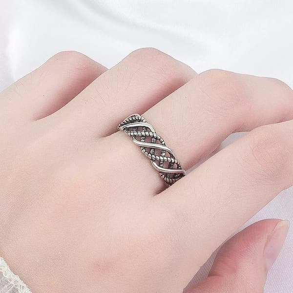 Vintage Fashion Adjustable Ring 925 Sterling Silver Womens Girls Jewellery UK
