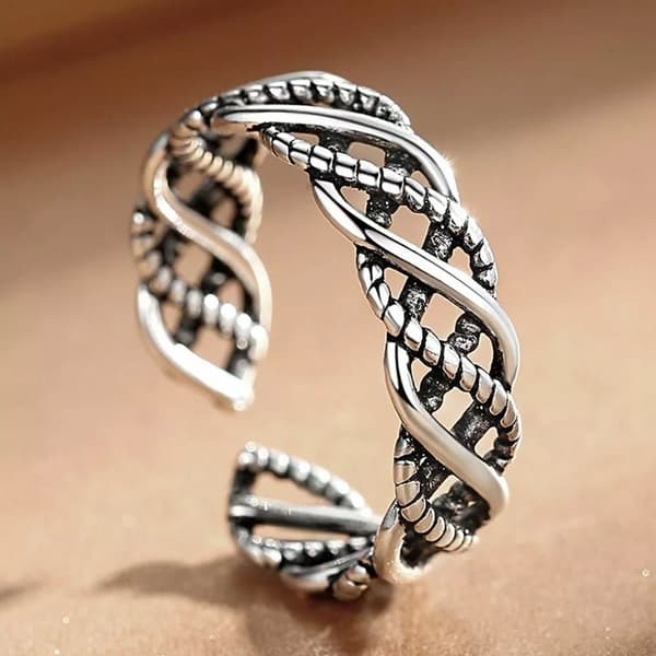 Vintage Fashion Adjustable Ring 925 Sterling Silver Womens Girls Jewellery UK