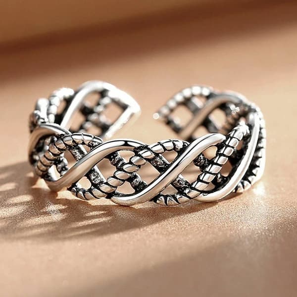 Vintage Fashion Adjustable Ring 925 Sterling Silver Womens Girls Jewellery UK