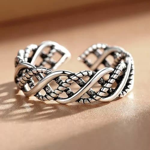 Vintage Fashion Adjustable Ring 925 Sterling Silver Womens Girls Jewellery UK