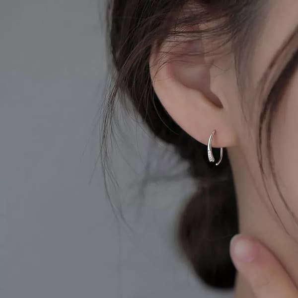 925 Sterling Silver Crystal Round Dangle Earrings Women Girls Jewellery Gift UK