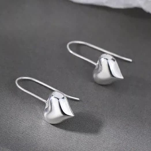 Fashion Heart Hook Earrings 925 Sterling Silver Women Girl Jewellery Gift UK