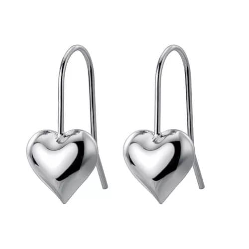 Fashion Heart Hook Earrings 925 Sterling Silver Women Girl Jewellery Gift UK