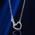 Miniatyrbilde 3 av 8: 925 Sterling Silver Crystal Heart Pendant Necklace Women Girls Jewellery Gift UK