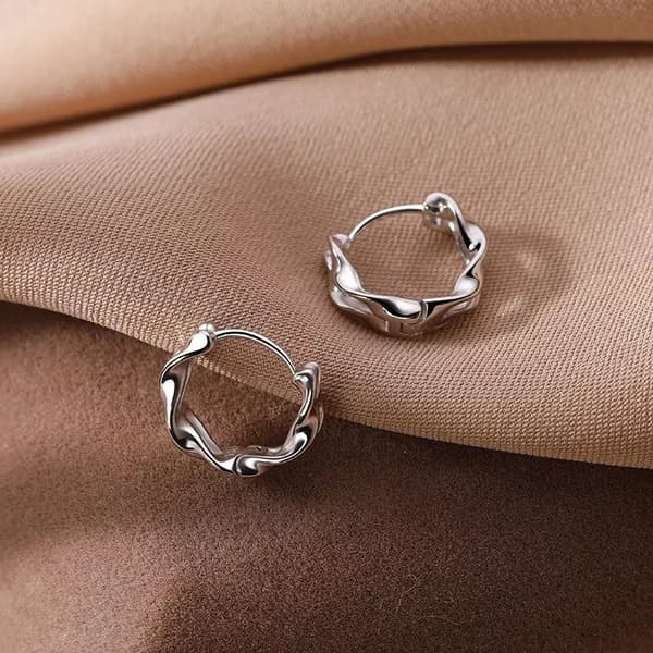 925 Sterling Silver Fashion Twisted Hoop Earrings Jewellery Women Girls Gift UK