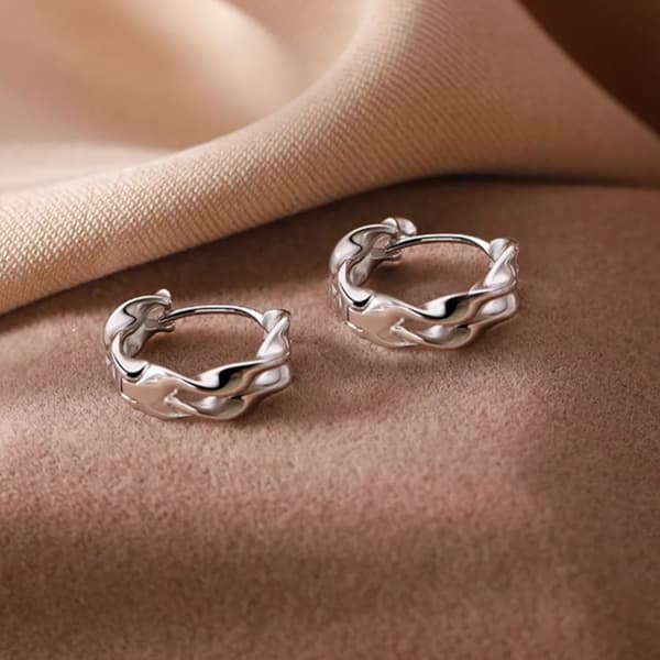 925 Sterling Silver Fashion Twisted Hoop Earrings Jewellery Women Girls Gift UK