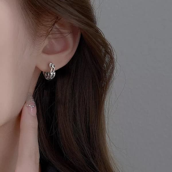 925 Sterling Silver Fashion Twisted Hoop Earrings Jewellery Women Girls Gift UK