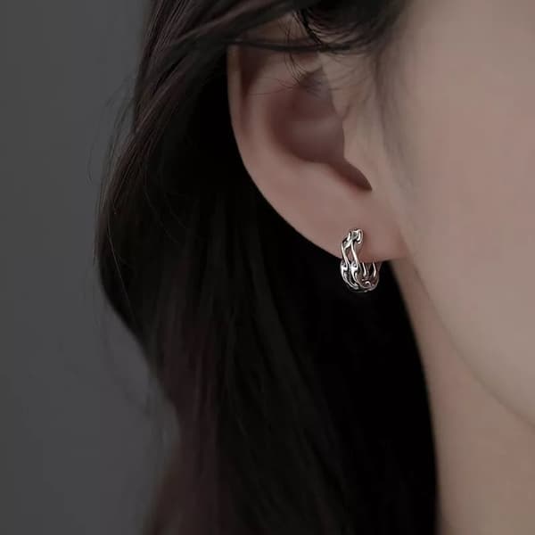 925 Sterling Silver Fashion Twisted Hoop Earrings Jewellery Women Girls Gift UK