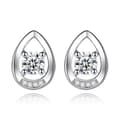 Miniatyrbilde 3 av 5: Crystal Water Drop Stud Earrings 925 Sterling Silver Women Girls Jewellery Gift