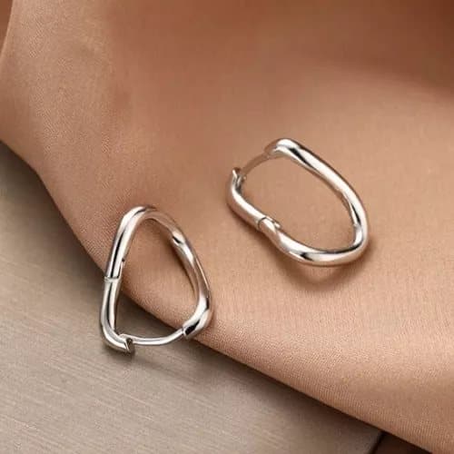925 Sterling Silver Twisted Elegant Hoop Earrings Jewellery Women Girls Gift UK
