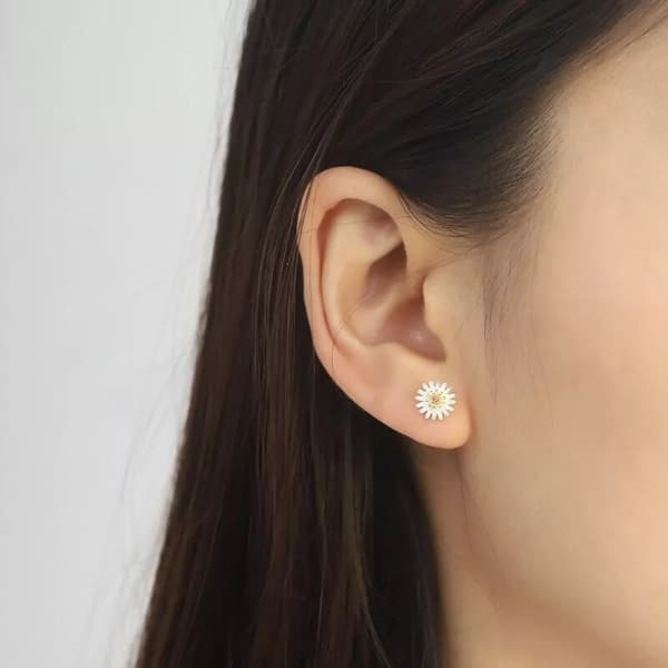 925 Sterling Silver Lovely Flower Stud Earrings Women Girls Jewellery Gift UK