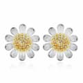 Miniatyrbilde 6 av 7: Womens Girls 925 Sterling Silver Sun Flower Stud Earrings Jewellery Gift UK