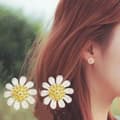 Miniatyrbilde 2 av 7: Womens Girls 925 Sterling Silver Sun Flower Stud Earrings Jewellery Gift UK