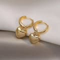 Miniatyrbilde 4 av 8: Charm Gold Heart Drop Dangle Hoop Earrings Women Girls Jewellery Gift UK