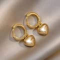 Miniatyrbilde 5 av 8: Charm Gold Heart Drop Dangle Hoop Earrings Women Girls Jewellery Gift UK
