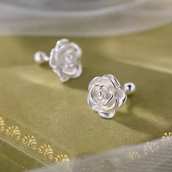 925 Sterling Silver Beautiful Flower Stud Earrings Jewellery Women Girls Gift UK