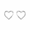 Miniatyrbilde 6 av 9: Womens Girls 925 Sterling Silver Love Heart Hoop Earrings Jewellery Gift UK