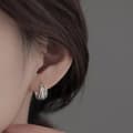 Miniatyrbilde 6 av 7: 925 Sterling Silver Fashion Multi Layer Hoop Earrings Women Jewellery Gift UK