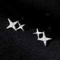 Miniatyrbilde 4 av 10: 925 Sterling Silver Crystal Star Linked Stud Earrings Jewellery Women Girls Gift