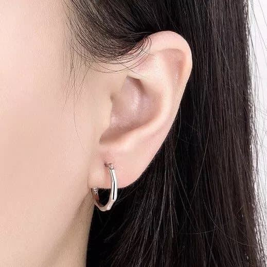925 Sterling Silver Bamboo Hoop Earrings Women Girls Jewellery Gift UK