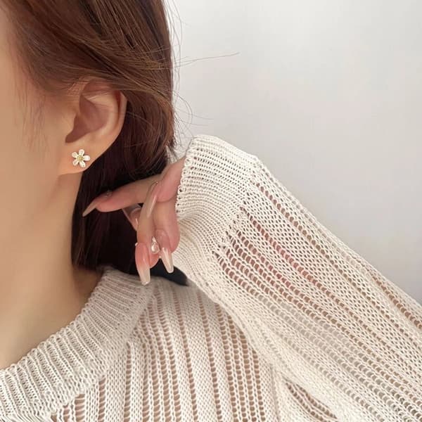 925 Sterling Silver Beautiful Flower Stud Earrings Women Girls Jewellery Gift UK