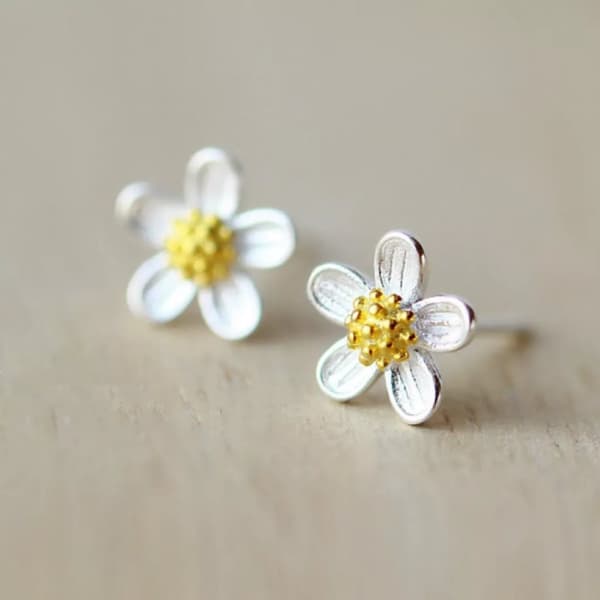 925 Sterling Silver Beautiful Flower Stud Earrings Women Girls Jewellery Gift UK