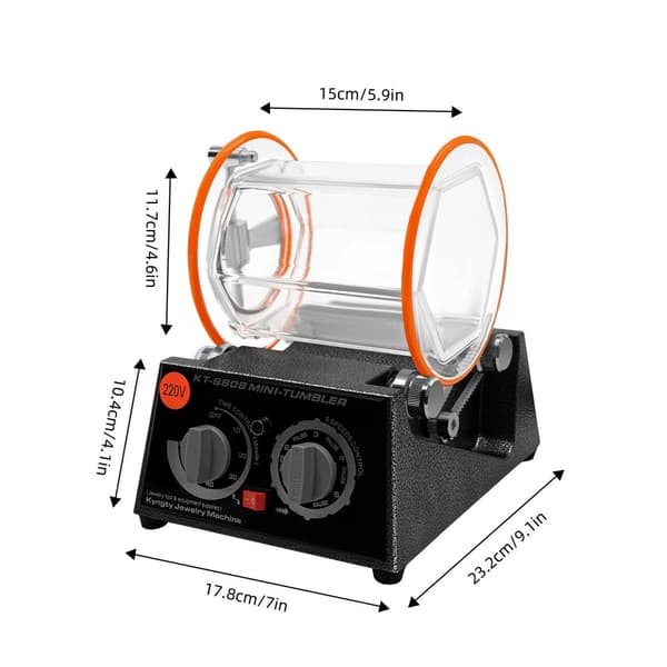 Smyckesrotationspolermaskin, 45W effekt, 3500 varv per minut rotationshastighet,3 kg