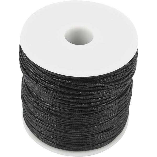 Bomullssnøre, tykkelse 1 mm, 100 m, svart
