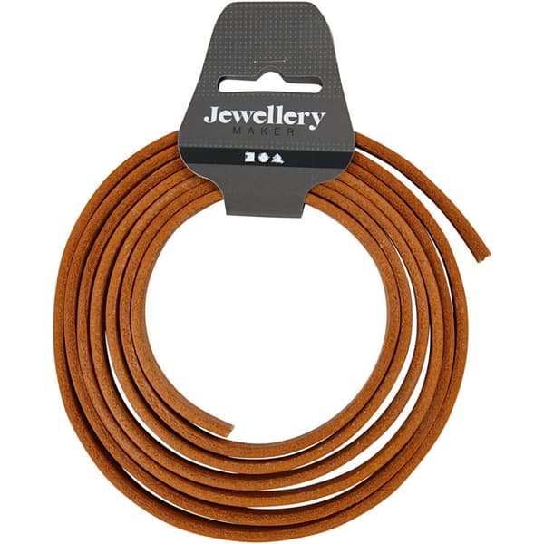 Lærarmbånd, B: 10 mm, tykkelse 3 mm, 2 m, svart