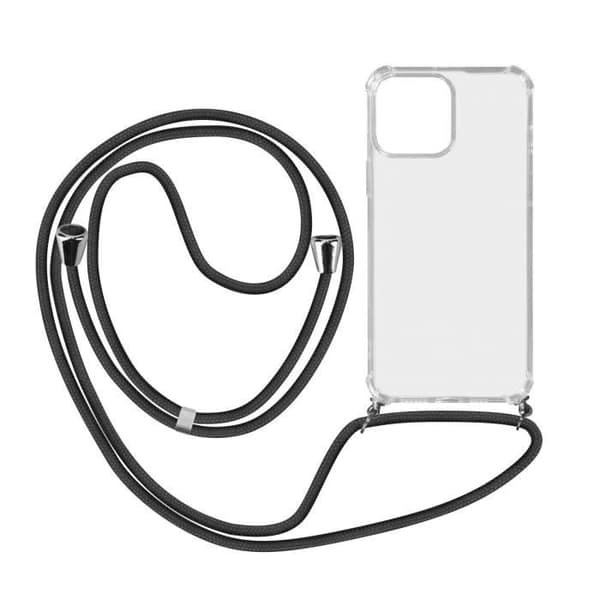 Coque - AVIZAR - iPhone 13 - Avtagbar rem - Silikon - Transparent