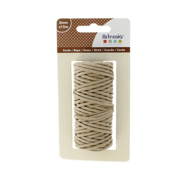 Cordon läder beige 2mm x 15m