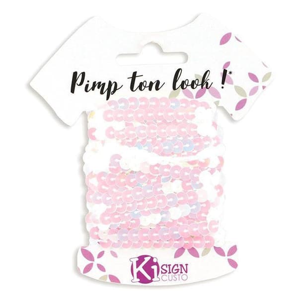 Pärlband - Kreativ Frö - Vit Iridescent - 6m - Bredde 6mm - 1 styck
