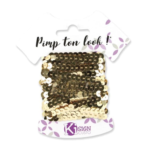 Paljettribbon - Kreativ frö - Guld - 6m - Bredd 6mm - 1 styck