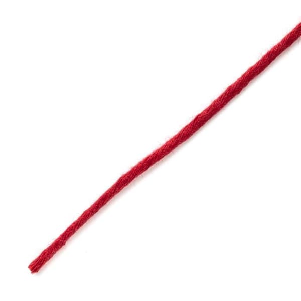 3 mm x 200 m Macramé-snöre Röd bomullstråd - (+/-) 0,5 mm tjocklek - 15-lagers garn - Naturlig sladd