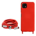 Miniatyrbild 2 av 4: Samsung Galaxy A22 5G fodral med rep - AVIZAR - Röd - Halvstyv - Halsband 80cm