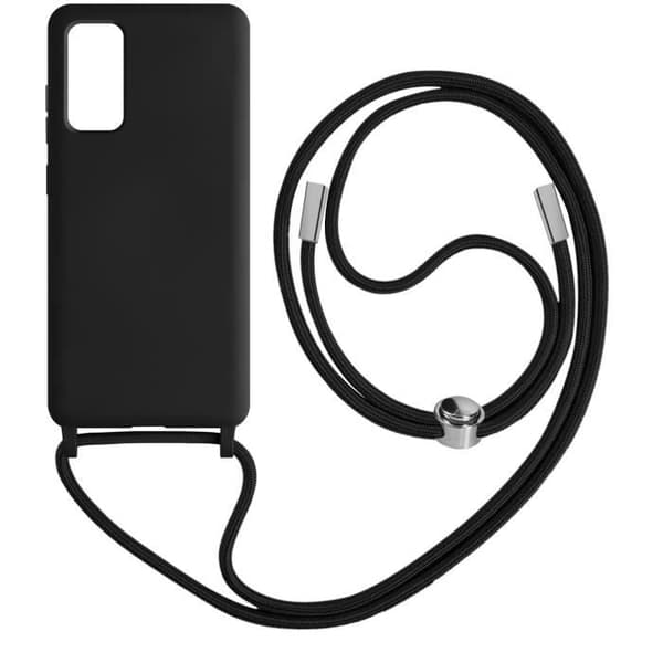 Samsung Galaxy S20 FE Fodral - AVIZAR - Halvstyv - Halsrem 80cm - Svart