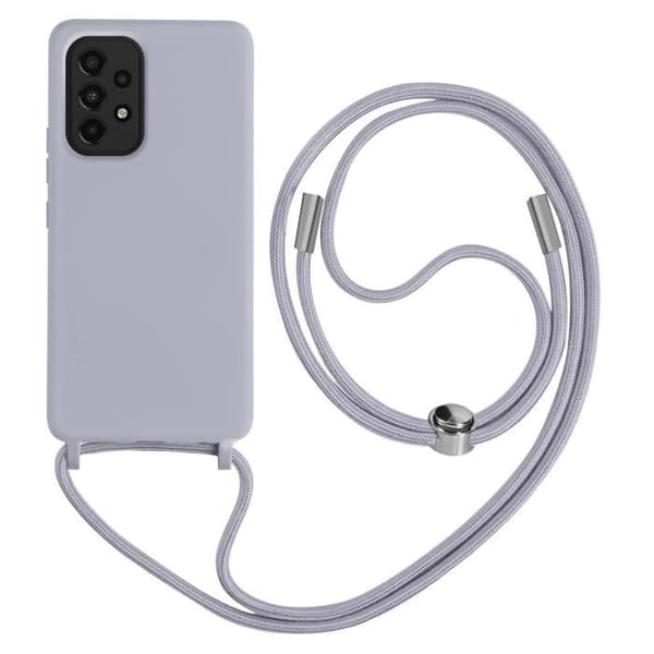 Coque - AVIZAR - Samsung Galaxy A52/A52s - Semi-rigide - Cordon nylon 80cm - Violet