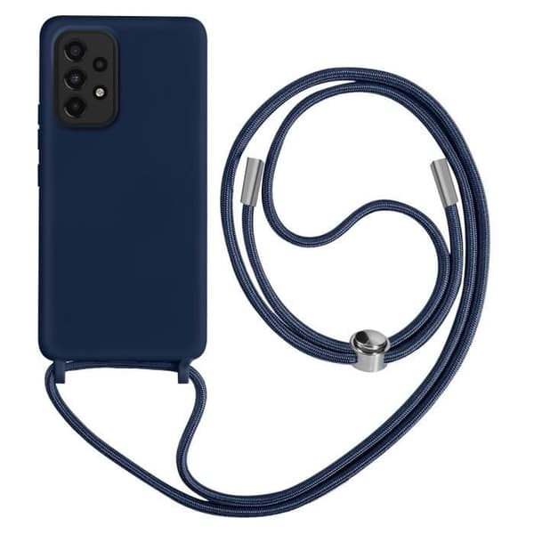 Coque med semi-rigitt snor för Samsung Galaxy A33 5G - AVIZAR - Blå - Nackrem 80cm
