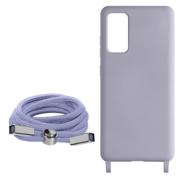 Samsung Galaxy S20 FE Cord Case Halvstyv halsband 80cm Lila