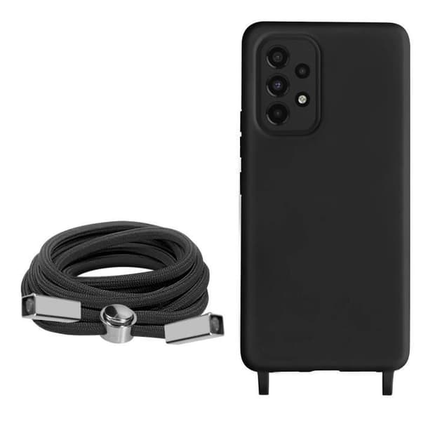 Samsung Galaxy A33 5G Fodral - AVIZAR - Halvstyv - Halsrem 80cm - Svart