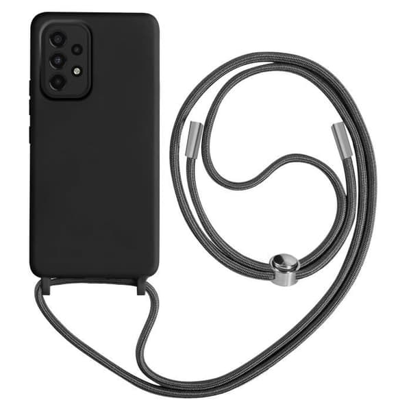 Samsung Galaxy A33 5G Fodral - AVIZAR - Halvstyv - Halsrem 80cm - Svart