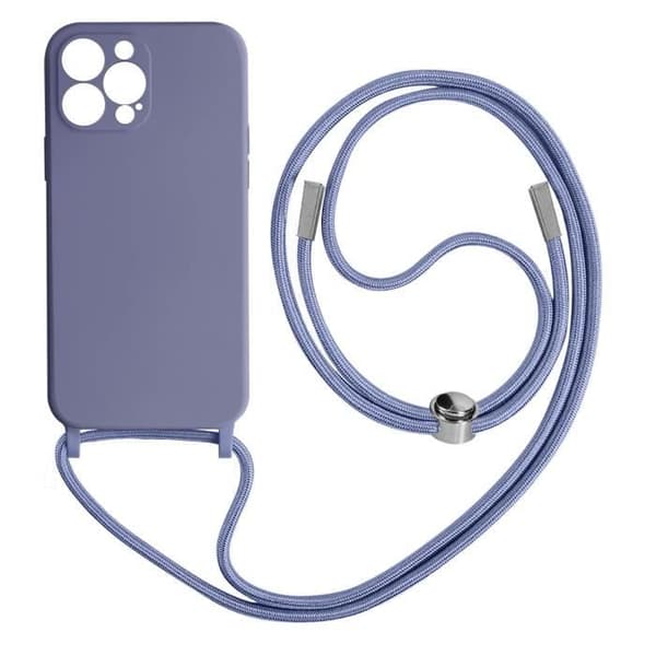 Coque iPhone 13 Pro - AVIZAR - Semi-rigide - Justerbar snor 80cm - Lavendel - Blandet