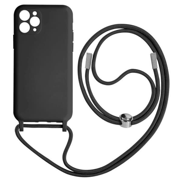 Coque iPhone 11 Pro Max - AVIZAR - Semi-hård - Nylon Snöre 80cm - Svart - Unisex
