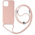Miniatyrbild 1 av 4: Coque iPhone 12 Pro Max Semi-rigida Lanyard Halsrem 80cm rosa - AVIZAR