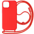 Miniatyrbild 1 av 4: Fodral till iPhone 15 - AVIZAR - Corda-serien - Halsrem 80cm - Röd