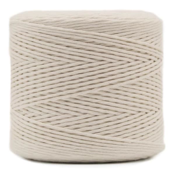 3 mm x 300 m Macramé-rep Beige bomullstråd - (+/-) 0,5 mm tjocklek - 15-lagers garn - Naturlig sladd