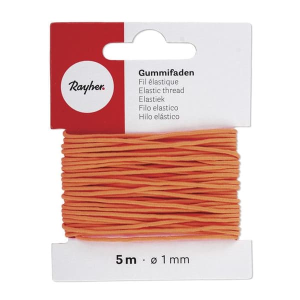 Elastisk tråd Orange Ø 1 mm Karta 5 m