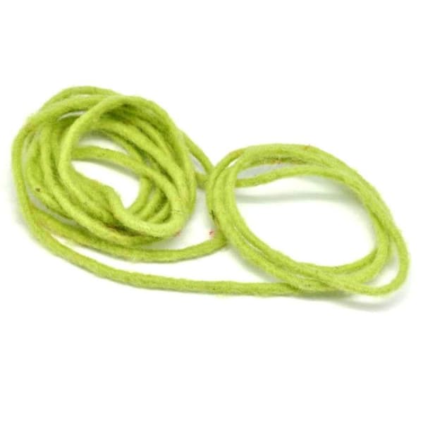 Cordon - Rayher - Grön maj - Filtat ull - Jutecore - ø 5 mm - 3 m