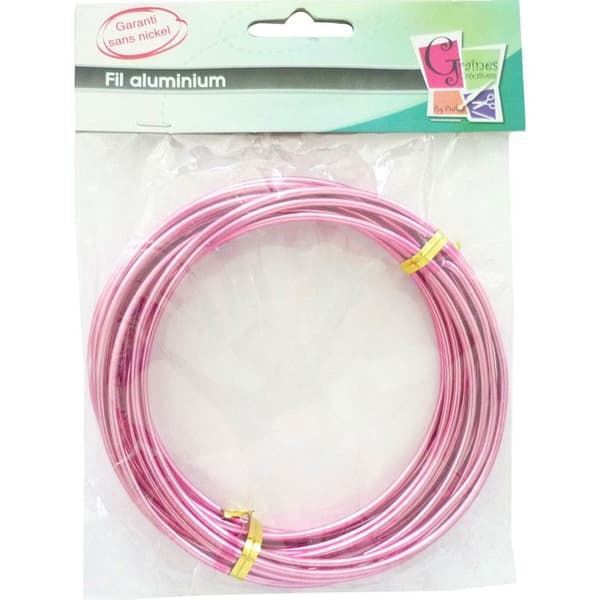 Aluminiumtråd Ø 2,5 mm 5 meter Fuchsia