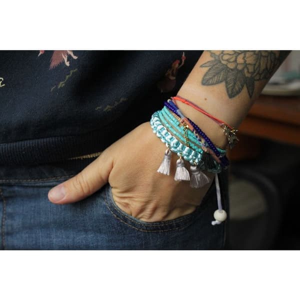 Satinband 2 mm 2 m Assortiment av 10 trådar
